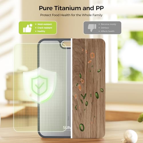 Titanium Cutting Board (Silver / Set of 3 (18" x 12.5", 15.5" x 10.5", 12" x 8.5"))