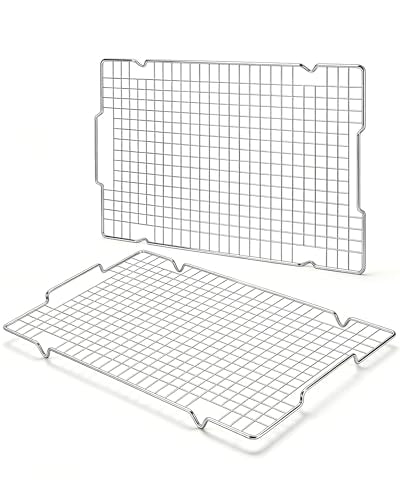 304 Stainless Steel Cooling Rack with Handles (2 Packs / Silver)