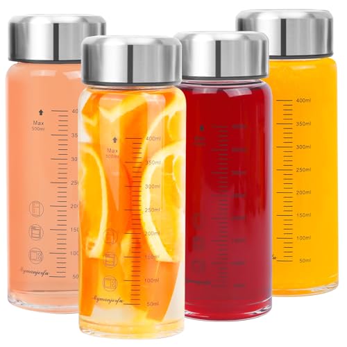 Glass Juice Bottles 4 Pack 16 oz (4-Pack / 16 oz/500 ml)