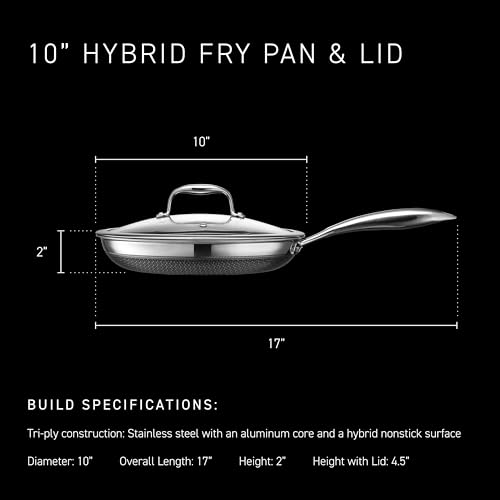 10" Hybrid Nonstick Frying Pan with Lid (Pan + Lid / 10-inch)