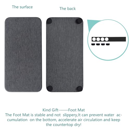 2Pcs Stone Soap Trays Water Absorbing Diatomite Coaster (Dark Gray / 7.1" x 3.5")