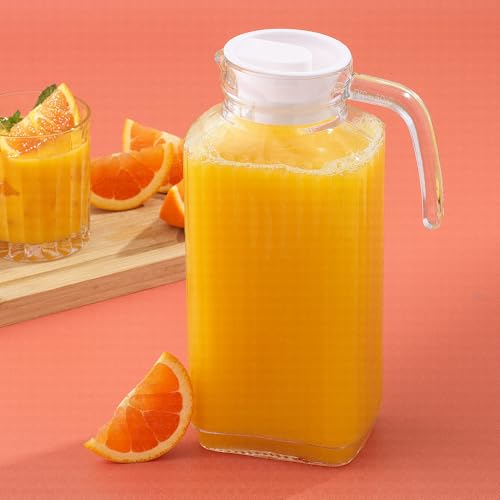 60oz Glass Pitcher with Lid (60 Ounces)