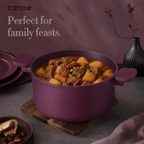 32pcs Pots and Pans Set Non Stick (Gold Ultra Violet / 32 Piece)