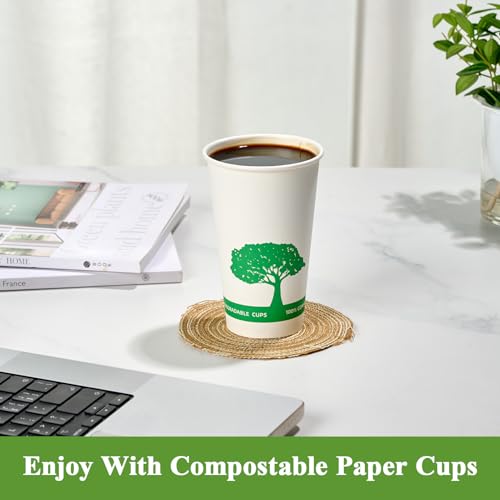 240 Pack Compostable Paper Cups (Green)