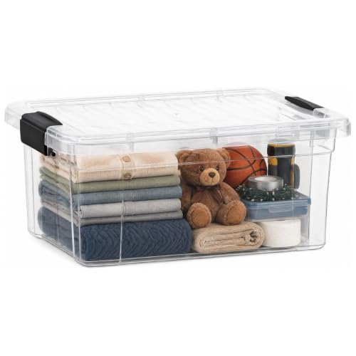 Clear Storage Box with Lid (36 Quart)