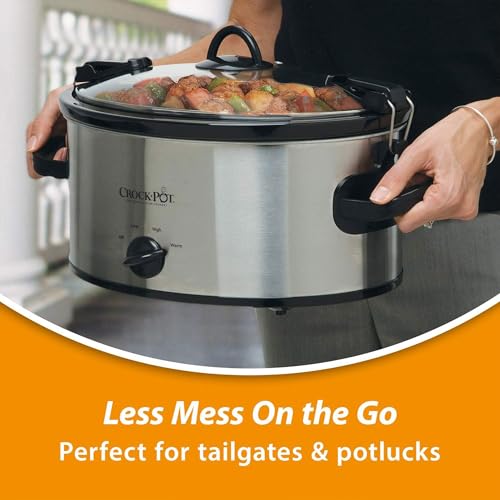 Cook N Carry Oval Manual Portable Slow Cooker (6 Quarts / Stainless)