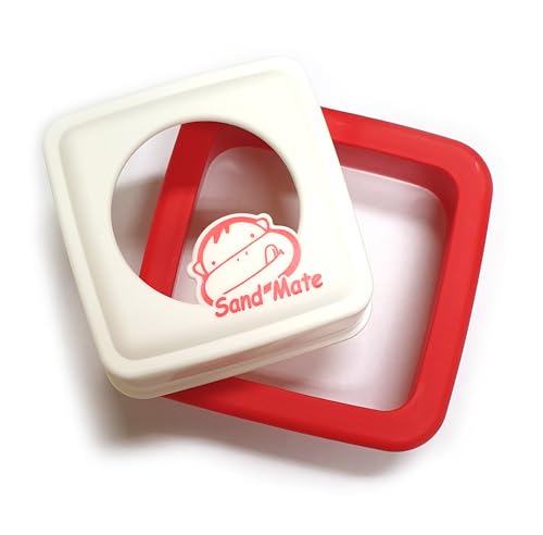 Sandwich Toast Cutter and Sealer Bread Sandwich Decruster Mold Pancake Maker Cookies Fruits Vegetables Shaped Cutters Lunch Bento Box Red