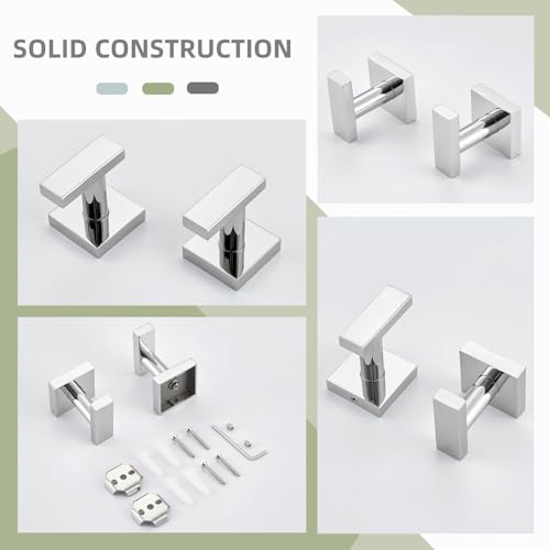 Towel Hooks for Bathroom (Polished Chrome)