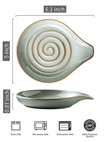 Spoon Rest for Kitchen Counter (Reactive Gray)