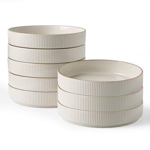 Star 7.5" Pasta Bowls Set of 8 (White / 8 pcs)