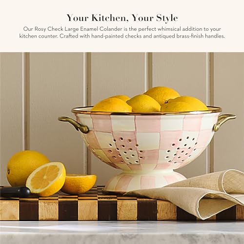 Enamel Colander (Large / Rosy Check)