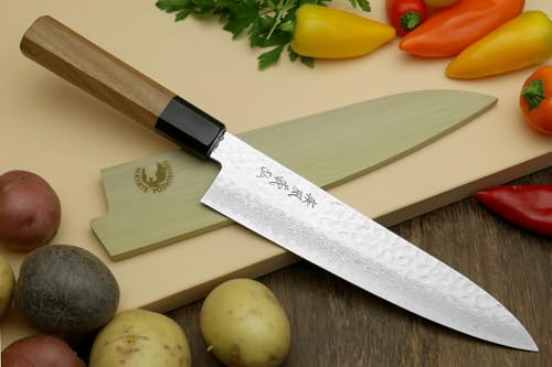 VG10 46 Layers Hammered Damascus Gyuto Japanese Chefs Knife (7")