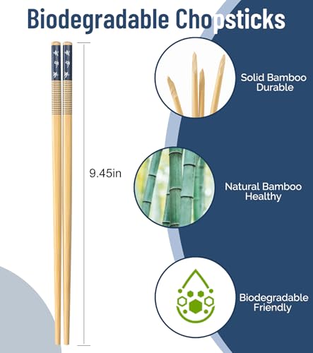 200 Pairs Bamboo Chopsticks Reusable (200Pairs)