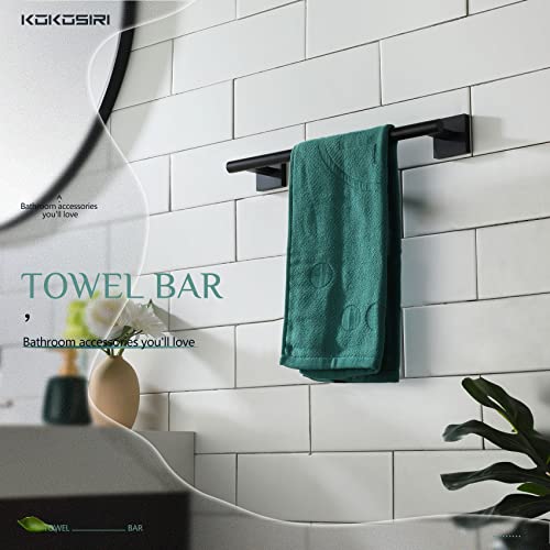 Bathroom Towel Bars 12 Inch Towel Ring Matte Black 30CM Hand Towel Holder for Bath Kitchen Wall Stainless Steel B4005BK (Matte Black / 12-Inch)