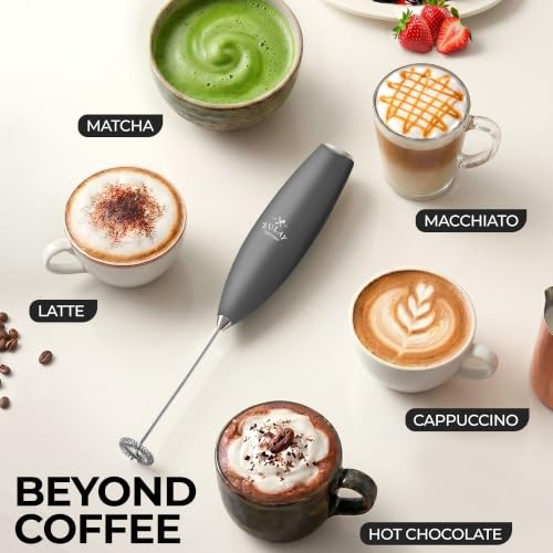 Zulay Powerful Milk Frother for Coffee with Upgraded Titanium Motor (Quantum Gray / OG Frother)