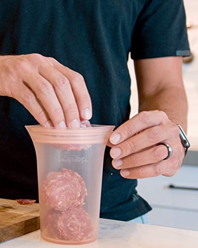 Reusable Food Storage Bags (Peach / Medium Cup)