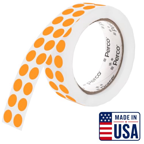 Neon Orange Round Circle Dot Sticker 1 (Neon Orange / 0.5 Inch)