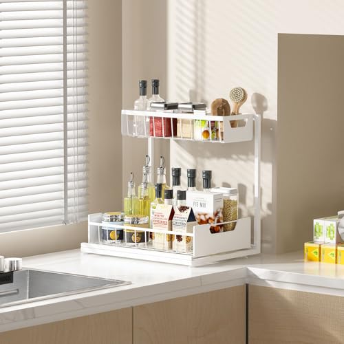Under Kitchen Sink Organizers and Storage (White / 1 Pack)