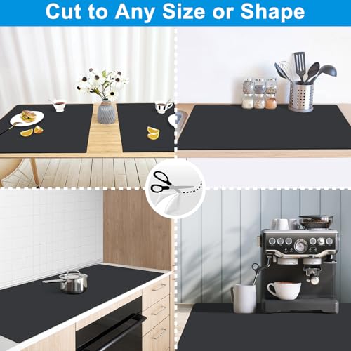 Extra Large Silicone Mat 78.74”x19.69”x0.08” (Black / 78.7"L x 19.7"W)
