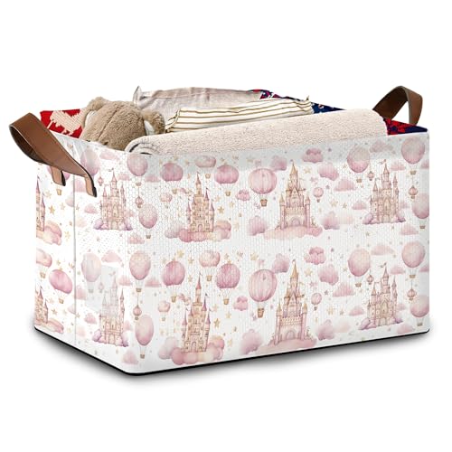 Desert Bloom Storage Basket Large 17x11.5x10.5 Inche (Castle Balloon)
