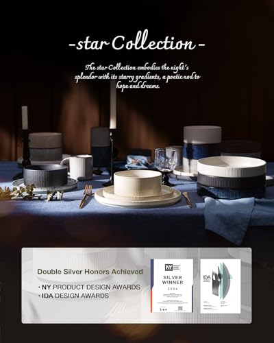 Stoneware Dinnerware Set with Mugs (White)