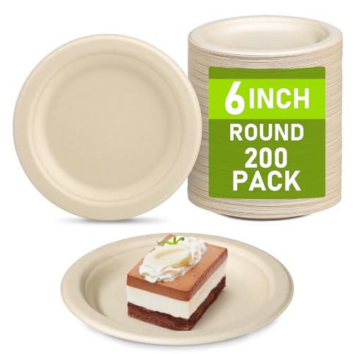 Small Paper Plates 6 inch (6 Inch 200 Pack)