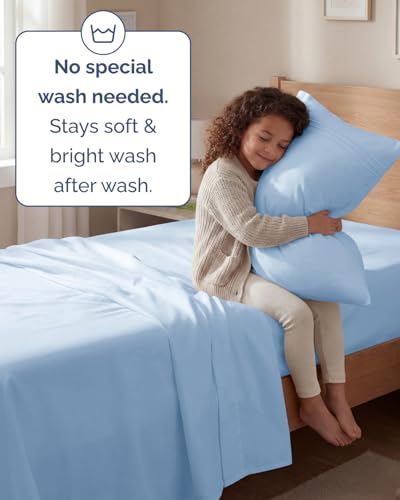 Twin Size 3 Piece Sheet Set (21 - Baby Blue / Twin)