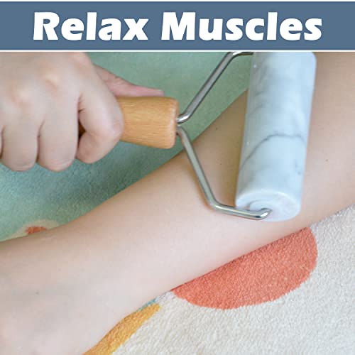 Small Marble Rolling Pin Pizza Roller (Type 2 White)
