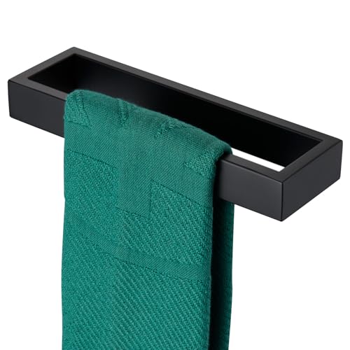 Towel Ring Matte Black Hand Towel Bar Holder 9 (Matte Black / 1 Pack)