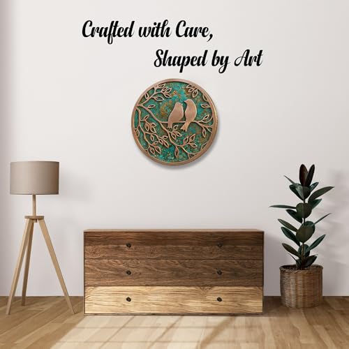 Handmade Wall Hanging Patina Art (Love of Birds / 24 inch)