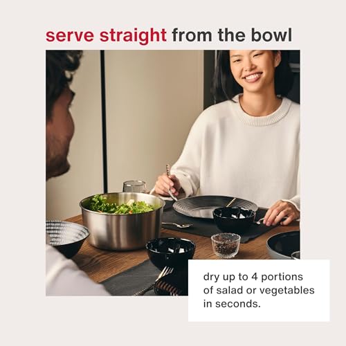 Easy Spin Salad Spinner (Stainless Steel / Small)