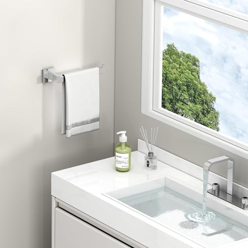 Bathroom Towel Holder (Square - Polished Chrome)