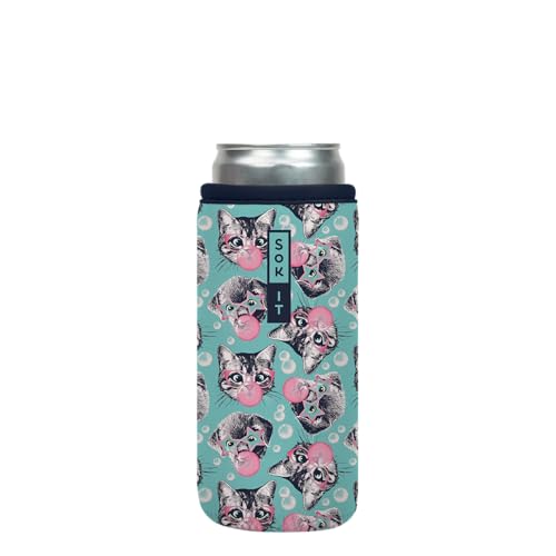 CanSok Sleeve for Beer & Soda Insulated Neoprene Cover (Bubble Trouble / 12oz Slim Can Sleeve)