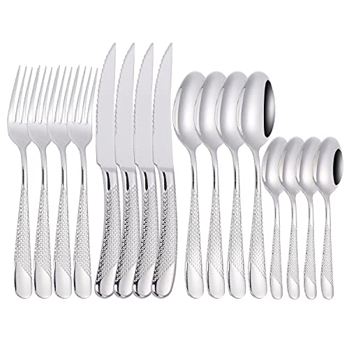 16 Piece Silverware Set (Silver)