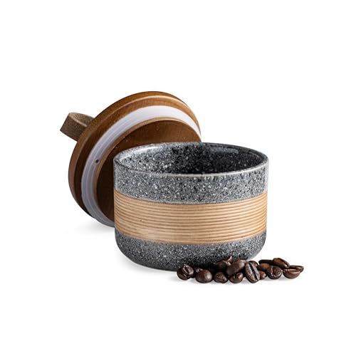 Small Coffee Jar with Airtight Lid (Grey / 5 fl.oz)