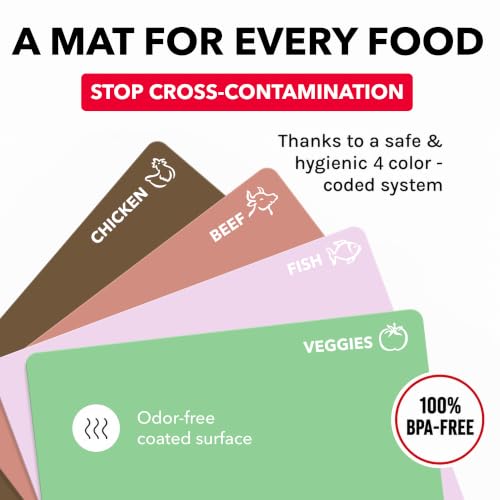 Flexible Plastic Cutting Board Mats for Kitchen (Pastel)
