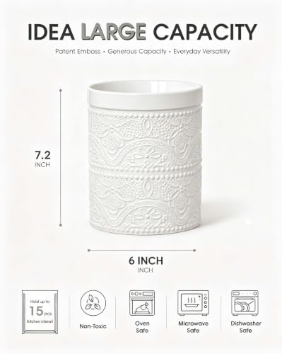 Kitchen Utensil Holder (Bright White)