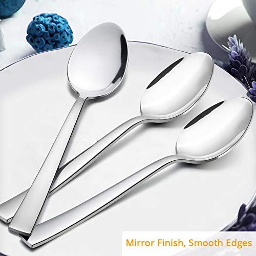 Dinner Spoons Set of 6 (7.9 Inches(Silver))