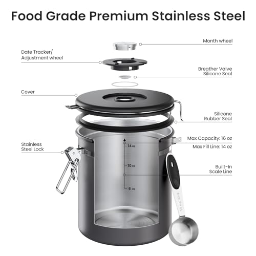 Coffee Canister (Gray / 16 oz)