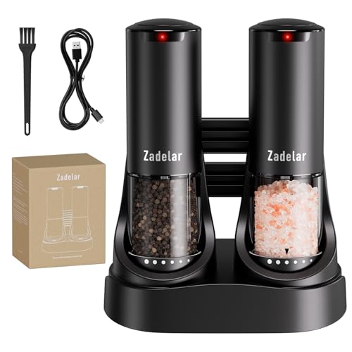 Electric Rechargeable Salt and Pepper Grinder Set (95 95)
