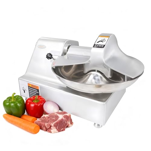 Hakka Commercial 10L Meat Bowl Cutter Mixer (10 L Stainless Steel)