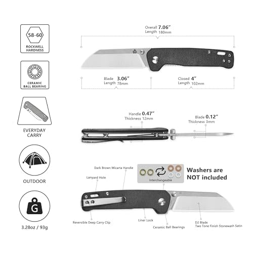 Penguin V2 Folding Pocket Knife (Dark Brown-Silver)
