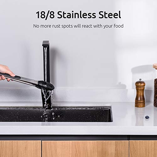 Kitchen Tongs for Cooking ((01) Black)