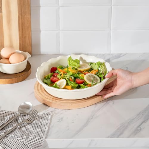 Sweejar Ceramic Pie Pan for Baking (Beige)