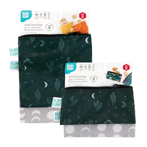 Reusable Sandwich and Snack Bags (Dk Green & Gray)