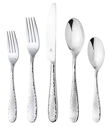 Hammered Silverware Set (40-Piece)