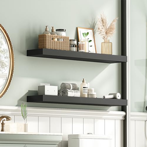 Floating Shelves for Wall (Black / 31.5 Inches)