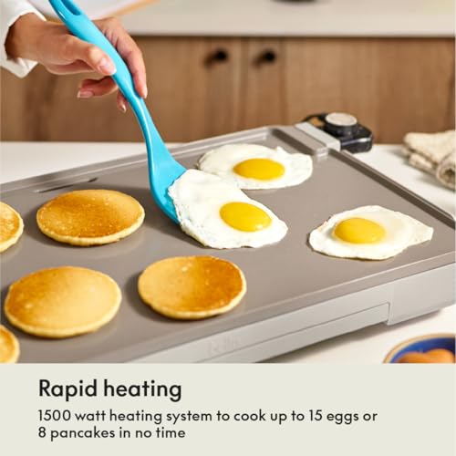 12 x 22 Electric Griddle with Warming Tray (12" x 22" / Oatmilk + Tray)