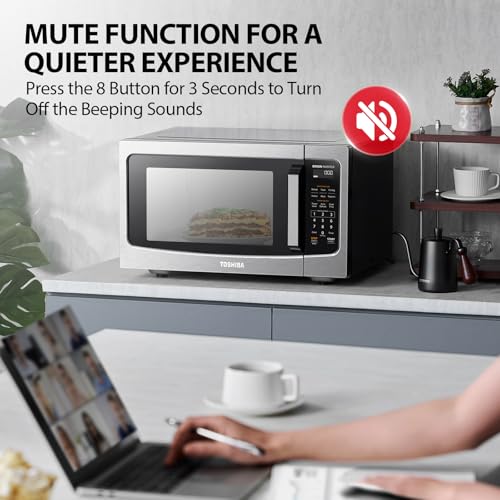 ML-EM45PIT(SS) Countertop Microwave Oven with Inverter Technology, Kitchen Essentials, Smart Sensor, Auto Defrost, 1.6 Cu.ft, 13.6" Removable Turntable, 33lb.&1250W, Stainless Steel (Inverter-1.6 Cu.Ft.)