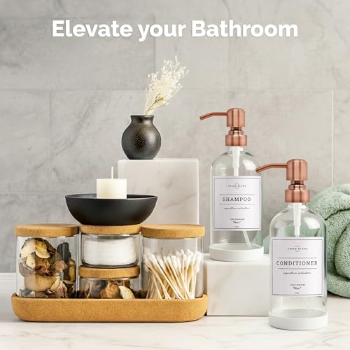 Clear Glass Soap Dispenser (Clear Bottle / Copper Pump)